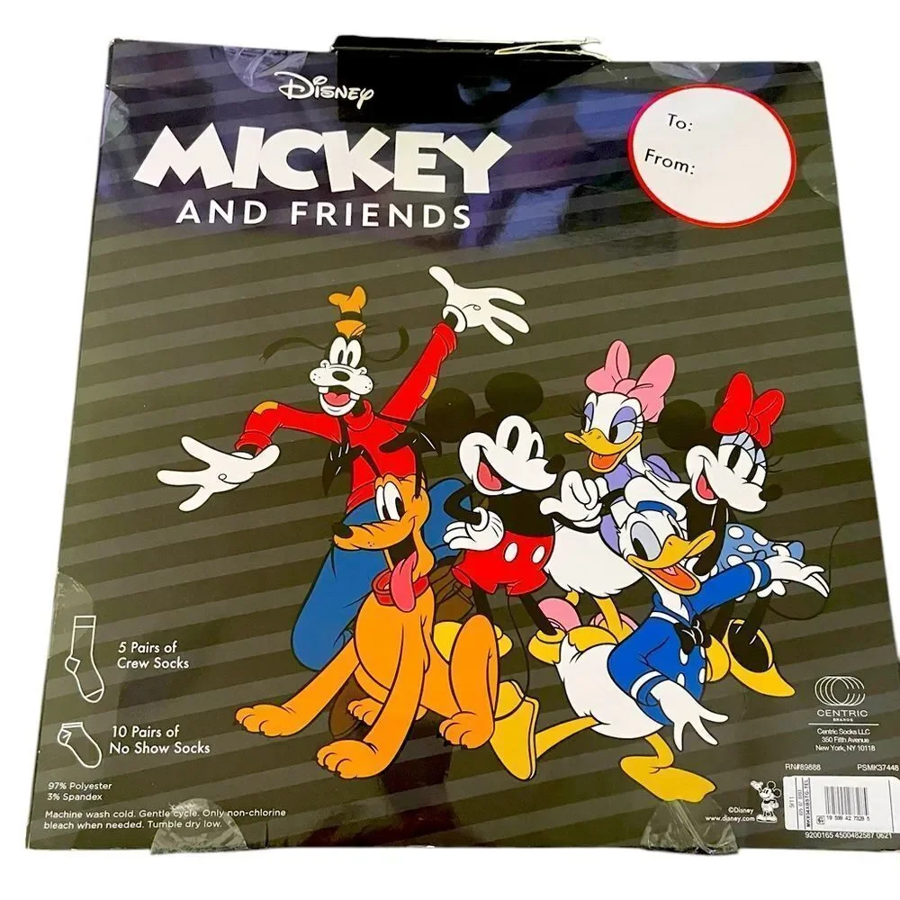 SOCKS, WOMENS DISNEY SOCKS GIFT PACK, 15‎ pair